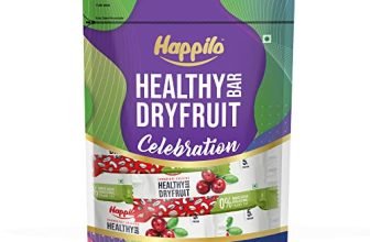 Happilo Celebration Cranberry Cashews Healthy Dry Fruit Energy Bar (35Gx6), Healthy Snack, High In Protein Nuts, No Added Sugar, Vegan, Tasty As A Desert, No Preservatives For Energy, Fitness & Immunity