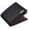 Urban Forest Kyle Black/Redwood Leather Wallet For Men, 6 Card Slot