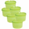 Wonder Homeware Super Fresh 200 Container Set, 6 pc Container 200 ml, Green Color, Made In India, KBS01989