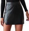 Janak ‘n’ Masaaya Women’s Leather High Waisted Shorts Skirts | Skirts for Women Above Knee | Nightclub Party Mini Skirt (Medium) Black