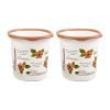 Cello Plastic Blossom Dustbin, 7 Litre, Brown, Set of 2