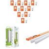 Halonix 10 Watt B22 LED Cool Day Light Bulb & Syska T0790LA Tuo Portable Rechargeable Led Lamp Cum Torch with Upto 4hrs Backup & Halonix 20W Led batten tubelight
