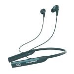 Blaupunkt BE100 Ultra-Long Playtime with 600mAh Battery Wireless Bluetooth Neckband I Vibration Call Alert I Real Time Monitoring I Turbo Volt Charging with Magnetic Eartips (Green)