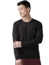 CHKOKKO Men’s Regular Fit Full Sleeves Gym T-Shirt (Black, Large)