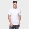 Tqh Solid Men Round Neck White T-Shirt