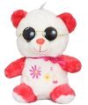 Tickles Soft Stuffed Plush Animal Teddy Wearing Googles Toy for Kids Room Home Decoration (Color: Red and White Size: 25 cm)