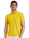 Integriti Men Solid Slim Polo(INT-T-CT-1005 HSCLR GLDYLW_XL_Gold Yellow_XL)