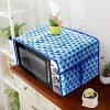 Prettykrafts Microwave Oven Top Cover, Microwave Cover With Pockets Free Size, With 4 Utility Pockets, Trio Blue
