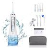 Azah Water Dental Flosser | Oral Flosser with 6 Custom Nozzles | Dental Irrigator for Cleaning Between Teeth & Gums | Nose & Tongue Cleaner | Easy to Clean | 5 Intensity Levels