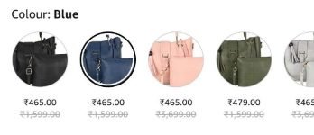 🔥🔥 deal: ₹ 465 ; Handbags For Women Combo (Set of 2) Daniel Clark❌ MRP: ₹ 799🔗 many colours available