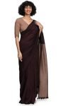 Rainbow Clothing handlom cotton silk saree (brown)