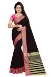 Yashika Women’s Cotton Saree With Blouse Piece (Sdpl-Mastani_Black_Fs_Black)