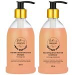 Bathing Essentials Natural Anti Hair Fall & Dandruff Control Shampoo (300ml) + Conditioner (300ml) Combo. Anti Dandruff & Hair Growth Kit. All Hair Types – Women & Men. SLS | Paraben Free (Crafted with 10+ Natural Ingredients) | Coco-Orange Fragrance