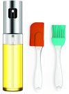 JB Export Oil Sprayer for Cooking, 100ml Oil Spray Bottle Versatile Glass for Cooking, Baking, Roasting, Grilling with Silicone Oli Brush and Spatula