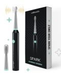 Caresmith Spark Rechargeable Electric Toothbrush | 6 Operating Modes | 40000 Vibrations per Minute | 2 Brush Heads (Black)