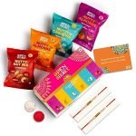 Open Secret Rakhi Gift Hamper with Chocolate Cookies | Premium Dry-Fruits Healthy Snacks | Gift Box for Raksha Bandhan | Combo Pack with Set of 2 Rakhi, Roli, Chawal, Rakhi Card for Brother | Premium Cashew – Kaju, Almonds – Badam | Dry Fruit with Rakhi Gift