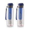 Cello Infuse Plastic Water Bottle Set, 800ml, Set of 2, Blue