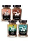 Rage Coffee Silk Blend 60g X 4 Flavoured Instant Coffee Powder of Belgian Chocolate, Classic, Creamy Hazelnut, Vanilla Velvet | Perfect Coffee Blend | Hot & Cold Coffee | Pack of 4- (240g)