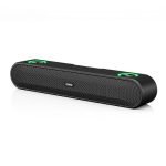 Govo GoSurround 220 16W Bluetooth Sound bar, 2000 mAh Battery, 2.0 Channel with 52mm Drivers, Multicolor LED Lights with TWS, AUX, Bluetooth and USB (Platinum Black)