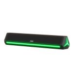 Govo GoSurround 300 25W Bluetooth Sound bar, 2000 mAh Battery, 2.0 Channel with 52mm Drivers, Multicolor LED Lights with TWS, AUX, Bluetooth and USB (Platinum Black)