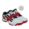 Gowin Pace White/Red Cricket Shoes Size-5 with TR-77-W Cricket Leather Ball Veg Tanned White