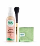 Born Good 3-in-1 Plant-based Electronics & Gadget Disinfectant & Cleaner Kit | Biodegradable, Non-Toxic, Eco-Friendly | Laptop, Smartphone, Monitor, Tablet, Camera, Screen Cleaner with Microfiber Cloth & Soft Brush | 100ml