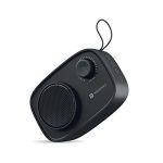 Portronics Pixel 2 Wireless Bluetooth Portable Speaker with Micro SD, 3.5mm Aux, 3W Sound Output, Retro Volume Knob(Black)