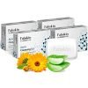 Fabskin Calendula Acne Soap 75gm | Pack of 4 | Face, Back & Body Acne Wash | No Added Color, Paraben, Sulphate, Silicon | Anti Acne & Pimple Cleansing Bar | Calendula, Wheat Germ, Rosemary & Aloe Vera | Made In India