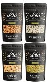 LILA DRY FRUITS Combo Cashews, Almonds, Golden Raisins & Dry Apricots 200gm Each| Kaju, Badam, Kishmish, Khurmani| Combo 800gm