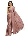 Womanista Women’s Striped Satin Saree (TI2879_Mauve)