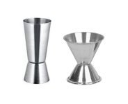 Dynamic Store Dynore Set of 2 Double Sided Peg Measures – 30&60, 20&40 ml Each, Silver (Stainless Steel)