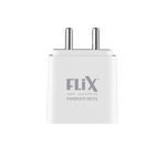 Flix (Beetel) Rise 2.4 12W Dual USB Made in India, Bis Certified, Fast Charging Power Adaptor Smart Charger with 1 Meter Cable Micro USB Cable for Cellular Phones (White, Xwc-63D)