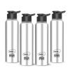 Pigeon by Stovekraft Inox hydra 900ml pack of 4 Stainless Steel Drinking Water Bottle 900ml Flipper Cap – Silver (1 year Warranty)
