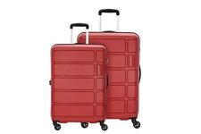 kamiliant by American Tourister Harrier 2 Pc Set 55 Cms & 68 Cms Small & Medium Polypropylene (PP) Hard Sided 4 Wheeler Spinner Wheels Luggage Set (Crimson Red)