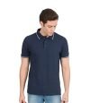 Scott International Men’s Regular Fit Polo Neck T-Shirt (SS20_New_GPAWG-Mel-BU-S_Navy Blue Melange_Small)