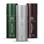 The Man Company Privilege Deodorant for Men, Hero, Champion & Titan | Long-Lasting Body Spray Gift Set Combo for Him | Deo for Everyday Use – Pack of 3