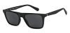 Vincent Chase By Lenskart | Full Rim Wayfarer Branded Latest and Stylish Sunglasses | Polarized and 100% UV Protected | Men & Women | Large | VC S13971 (Color:-Black Frame/Grey Lens)-Pack of 1