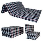 MOLIRA Foldable Foam Mattress Single Bed| Folding Single Bed Matterss for Floor, Travelling, Light Weight 01(Multicolor 0, 4 Folding 72 * 36 * 2) GH-33