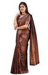 Yashika Women’s Banarasi Cotton Silk Jacquard Saree With Blouse Piece(MUDRA BROWN)