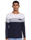 EYEBOGLER Regular Men’s Cotton Navy Blue-White Designer T-Shirt (L-EB1T67-NBWH_Large)