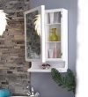 Parasnath White New Look Bathroom Cabinet with Mirror Made in India