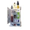 BRANCO Bathroom Cabinet with Mirror | Storage Organiser | Strong Plastic Bathroom Shelves Wall Mounted | Bathroom Accessories| Mirror Cabinet 21 x 12