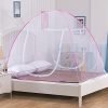 Story@home Foldable Mosquito Net, Aesthetic Net with Soft Mesh & 2 Side Zipper Openings, Fancy Mosquito Net for Indoor & Outdoor Use, Queen-XL Size, Baby Pink