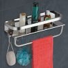 Primax Stainless Steel Multipurpose Bathroom Shelf/Rack/Hanger/Towel Rod with Hooks – Bathroom Accessories (Chrome) – Wall Mount