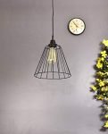 Tu Casa HG-12 Triangle Metal Wire pendent Holder Type e-27 Size 9×9.5×29″-(Bulb not Included)