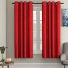 Cortina 2 Piece Polka Design Panel Eyelet Polyester Window Curtains – 5 Feet, Musted
