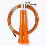 PowerMax Fitness JP-2 Skipping Rope for Unisex Adults, Tangle free Jumping Rope with Adjustable Rope length for Training, Exercise, Weight Loss, Crossfit, Boxing and HIIT Workouts (Colour – Orange)