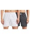 Longies Men’s Cotton Boxer Shorts(Pack of 2) (LGBOXPO2023L_Multicolor_L_PK Of 2_Abstract White light/Dotted Black_L)