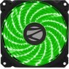 ZEBRONICS ZEB-PGF110 120mm Green Premium Chassis Fan, with High Speed 43.5CFM Airflow, Hydraumatic Bearing, 33 LEDs, Anti Vibration Pads, 4 Pin Molex and 3 Pin Connector.