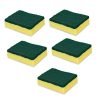 SR Cleaning Scrub and Sponges for Kitchen, Dishes, Bathroom, Car Wash, One Scouring Scrubbing One Absorbent Side, Abrasive Scrubber Sponge Dish Pads(Pack of 5)
